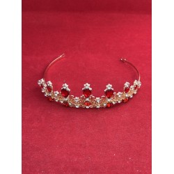 Outlet Diadem księżniczki ze strasu akcesoria do włosów 14,5 x 3,8 cm