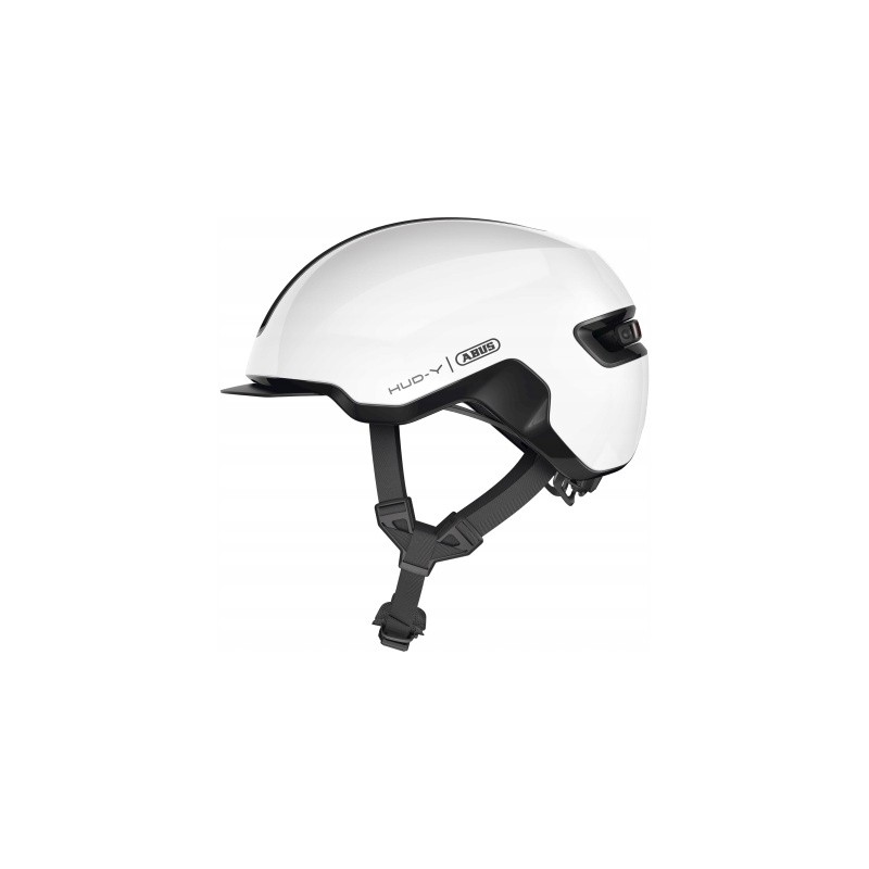 Kask rowerowy Abus Urban Hud-y LED Shiny White L 57-61cm
