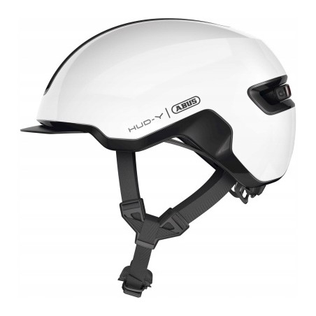 Kask rowerowy Abus Urban Hud-y LED Shiny White L 57-61cm