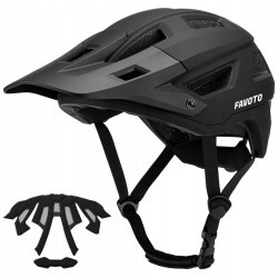 Favoto Lekki kask rowerowy z daszkiem54-62 cm regulacja