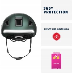 Outlet Kask rowerowy miejski Abus Hyp-e Jungle Green L 57-61cm