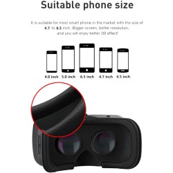 Outlet Okulary VR Gogle 3D NK-G04-VR do Telefonu Regulowane Czarny