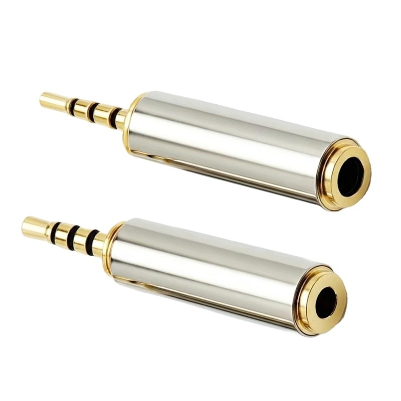 Outlet tiyiyok Zestaw 2 adapterów Jack 3.5 mm na 2.5 mm Mosiądz i Miedź