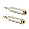 Outlet tiyiyok Zestaw 2 adapterów Jack 3.5 mm na 2.5 mm Mosiądz i Miedź