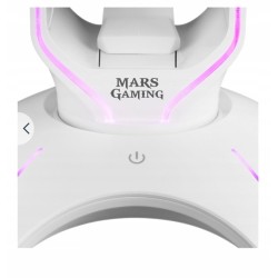 Outlet Stojak na słuchawki Mars Gaming MHHPROW Biały z podświetleniem LED