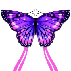 Outlet Flying Hoefer latawiec jednosznurkowy Motyl 140 × 71 cm, fioletowy