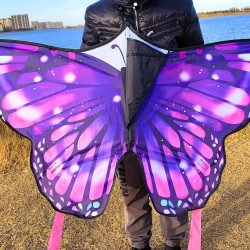 Outlet Flying Hoefer latawiec jednosznurkowy Motyl 140 × 71 cm, fioletowy