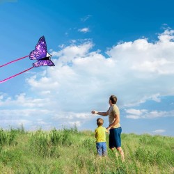 Outlet Flying Hoefer latawiec jednosznurkowy Motyl 140 × 71 cm, fioletowy