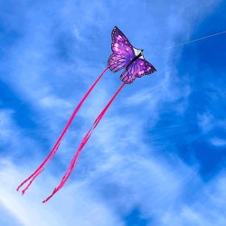 Outlet Flying Hoefer latawiec jednosznurkowy Motyl 140 × 71 cm, fioletowy