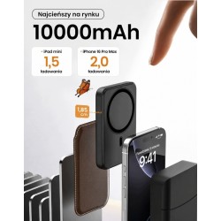 Outlet Powerbank Magsafe Addtop 10000 mAh do iPhone 12-17 USB C czarny