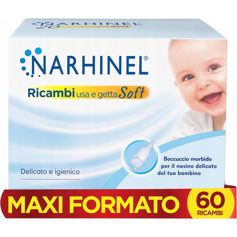 Narhinel Wkłady do aspiratora do nosa dla niemowląt 60szt. Końcówki