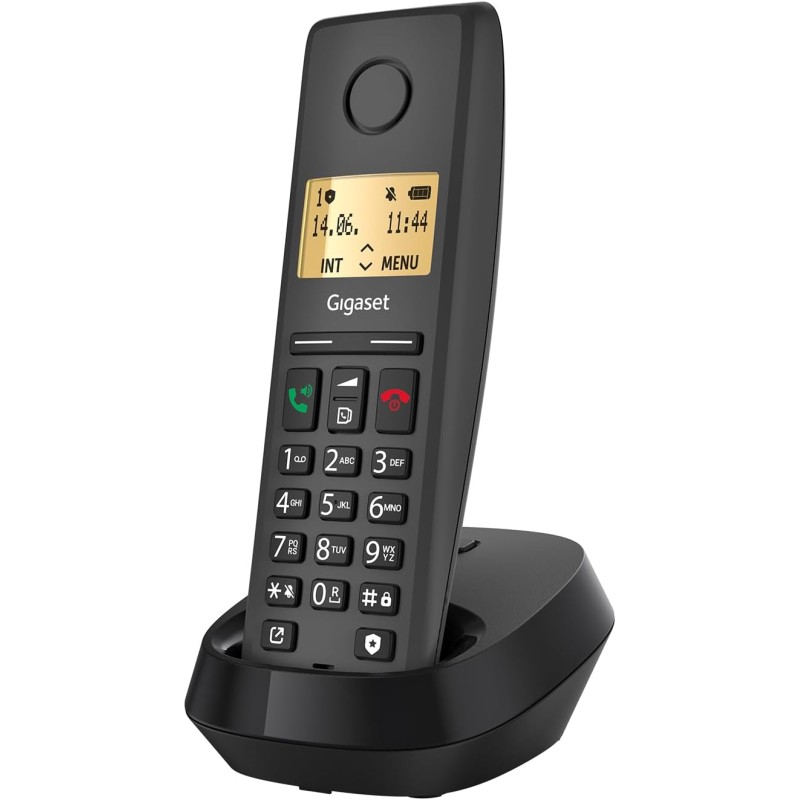 Outlet Telefon Gigaset Pure 220 DECT z przyciskiem blokowania Czarny