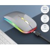 Outlet Mysz Bezprzewodowa Bluetooth USB 2,4GHz LED Szara