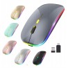 Outlet Mysz Bezprzewodowa Bluetooth USB 2,4GHz LED Szara