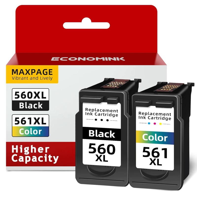 Glliter PG-560XL CL-561XL tusz do Canon PIXMA TS5350 TS7450 zestaw 2 szt