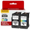 Glliter PG-560XL CL-561XL tusz do Canon PIXMA TS5350 TS7450 zestaw 2 szt