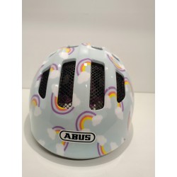 Outlet Kask rowerowy dziecięcy Abus Smiley 3.0 LED Blue Rainbow M 50-55cm