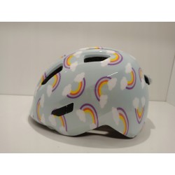 Outlet Kask rowerowy dziecięcy Abus Smiley 3.0 LED Blue Rainbow M 50-55cm
