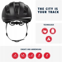 KASK ROWEROWY MIEJSKI ABUS PURL-Y ACE L 57-61CM VELVET BLACK CZARNY