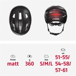 KASK ROWEROWY MIEJSKI ABUS PURL-Y ACE L 57-61CM VELVET BLACK CZARNY