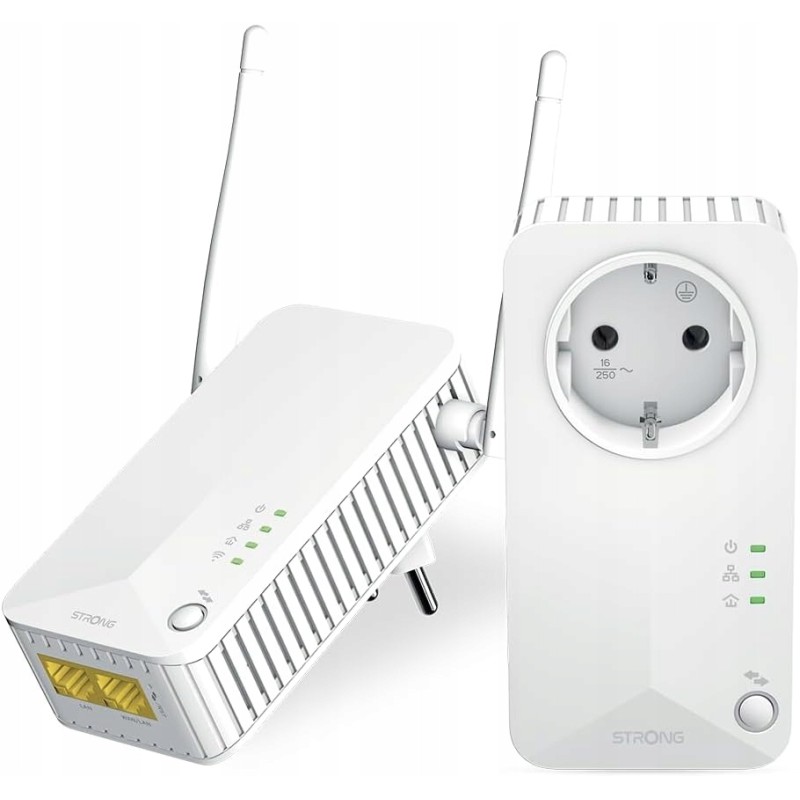 Outlet STRONG AV600 Transmiter WiFi 300Mbps Porty LAN Gniazdko 230V 2SZT