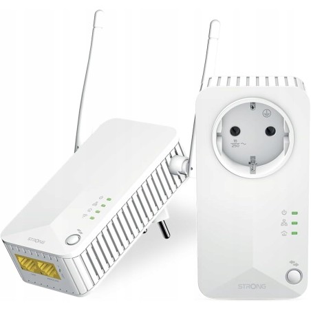Outlet STRONG AV600 Transmiter WiFi 300Mbps Porty LAN Gniazdko 230V 2SZT