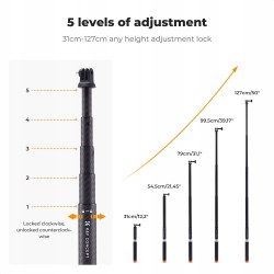 Outlet STATYW MONOPOD SELFIE STICK KIJEK K&F CONCEPT DO GO PRO CARBON 127CM