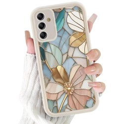 Outlet Xylota etui TPU do Samsung Galaxy A55 5G, kwiatowe, beżowe,