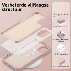 Outlet UCASONG Magnetyczne silikonowe etui do iPhone'a 13/14 różowe