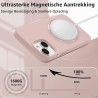 Outlet UCASONG Magnetyczne silikonowe etui do iPhone'a 13/14 różowe