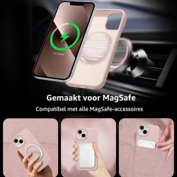 Outlet UCASONG Magnetyczne silikonowe etui do iPhone'a 13/14 różowe