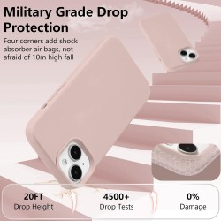 Outlet UCASONG Magnetyczne silikonowe etui do iPhone'a 13/14 różowe