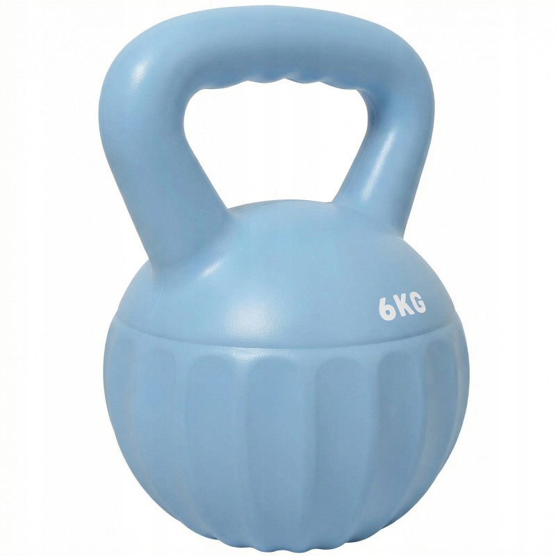 Outlet SPORTNOW Kettlebell 6 kg hantla do ćwiczeń w domu niebieski