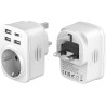 Outlet Adapter podróżny do Anglii UK typ G gniazdo EU 3 USB-A 1 USB-C