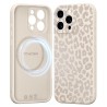 Outlet Saqmkil etui do Apple iPhone 15 Pro MagSafe TPU beżowe leopard