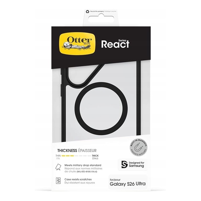 Plecki z magnesem Otterbox do Samsung Galaxy S26 przezroczyste/czarny