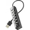 Outlet Wejsćie HUB USB NGS IHUB7 TINY ciemny czarny rozszerzenie portów USB