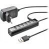Outlet Wejsćie HUB USB NGS IHUB7 TINY ciemny czarny rozszerzenie portów USB