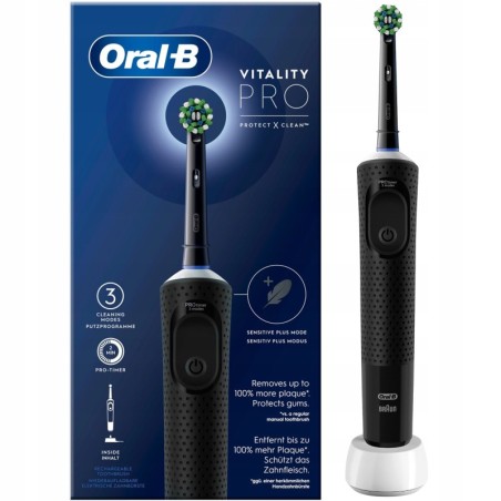 Outlet Szczoteczka elektryczna Oral-B Vitality Pro czarna rotacyjna OPIS