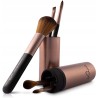 Outlet ZESTAW TRAVEL SET LUVIA PĘDZLI DO MAKIJAŻU kawowy kolor 5szt. makeup