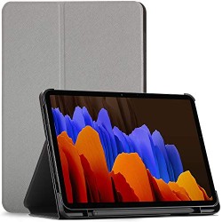 Outlet ETUI Z KLAPKĄ TABLET SAMSUNG GALAXY TAB S7+ 5G CASE SZARY SM-T970