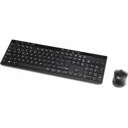 Uszkodzone Zestaw klawiatura i mysz Amazon Basic bezprzewodowa 100% czarna