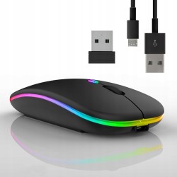Outlet VINMOOOG MYSZKA BEZPRZEWODOWA CZARNA 108625 kompaktowy rozmiar RGB