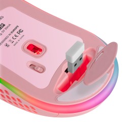 USZKODZONY Myszka do gier różowa dla kobiet RGB wireless MarsGaming MMW3P