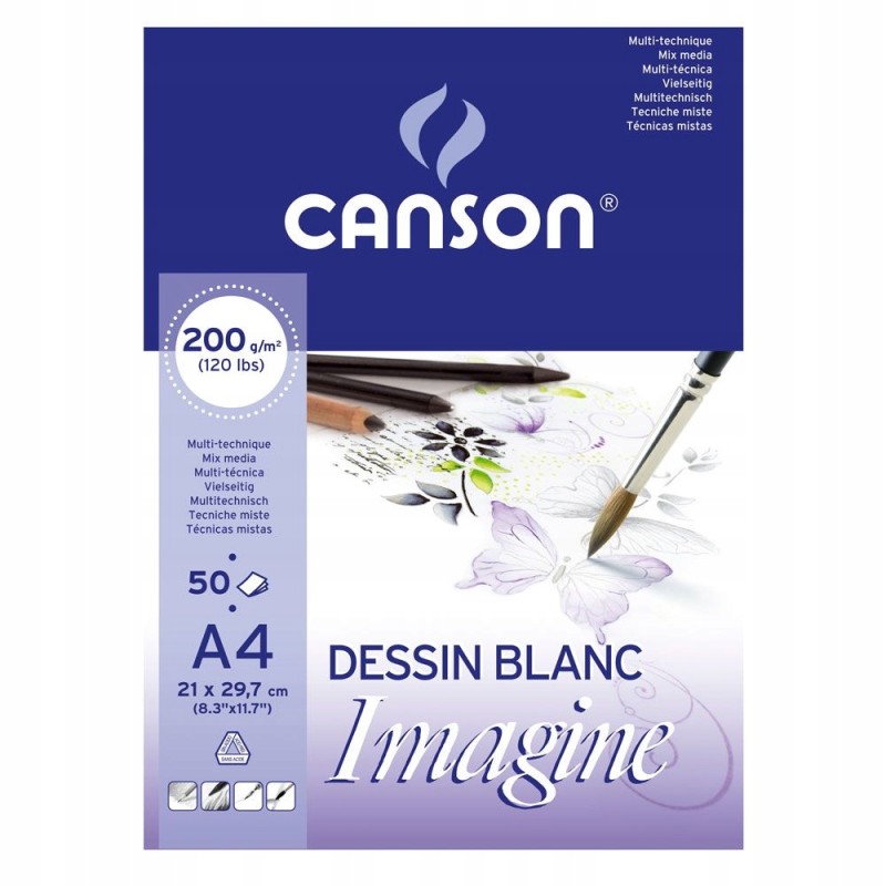 Outlet Blok specjalistyczny Canson A4 50 szt gramatura 200 g/m2 21x29,7 cm Outlet Blok specjalistyczny Canson A4 50 szt gramatura 200 g/m2 21x29,7 cm