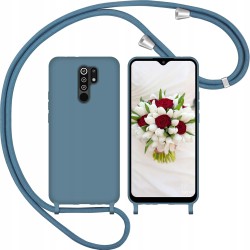 Nupcknn Etui Silikonowe z Paskiem na Xiaomi Redmi 9 6,53" cali miękkie