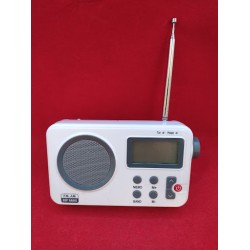 Outlet Radio sieciowe AM, FM NK NK-AB1904-FM białe z wyciąganą antenką LCD