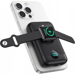 Outlet Magnetyczny Power Bank 10800mAh ładowanie bezprzewodowe 4-w-1