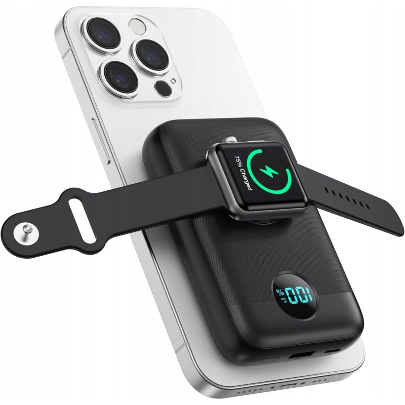 Outlet Magnetyczny Power Bank 10800mAh ładowanie bezprzewodowe 4-w-1 Outlet Magnetyczny Power Bank 10800mAh ładowanie bezprzewodowe 4-w-1