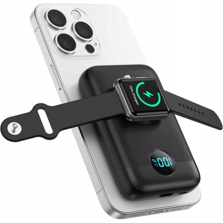 Outlet Magnetyczny Power Bank 10800mAh ładowanie bezprzewodowe 4-w-1